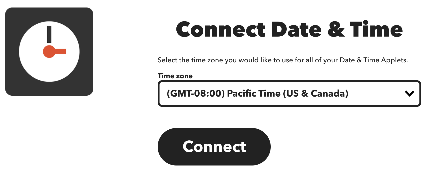 Time zone settings in Date & Time service.