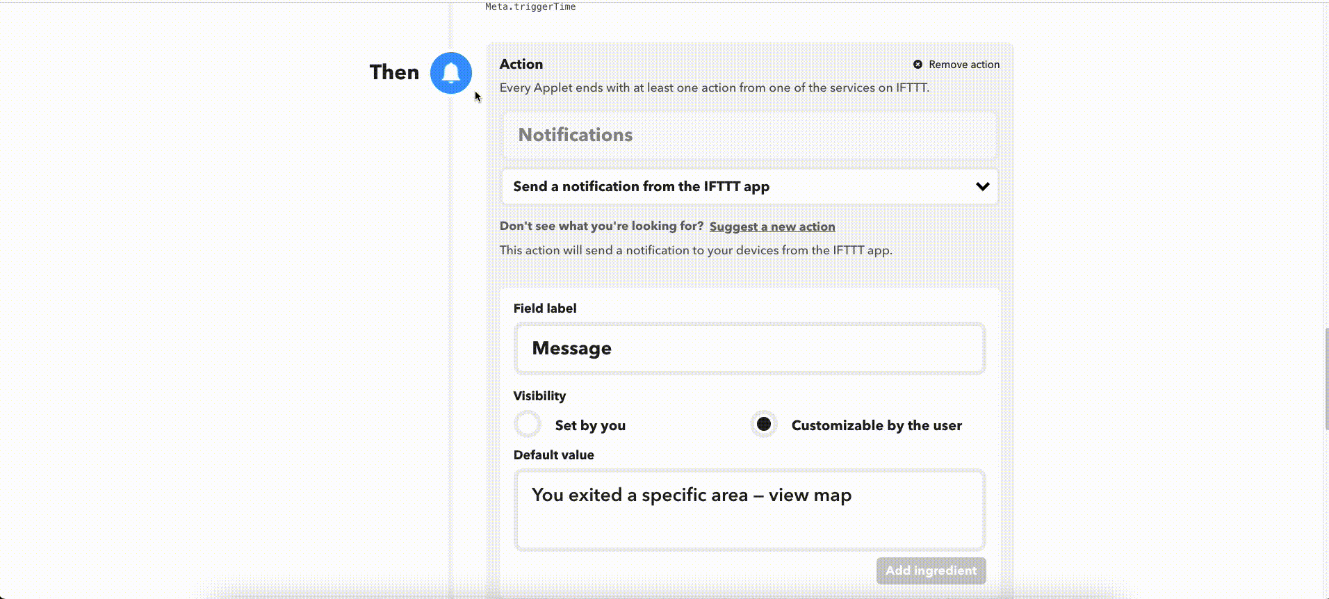 Updating a Field's visibilty (GIF)
